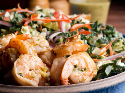 Asian Chopped Salad with Sesame Shrimp