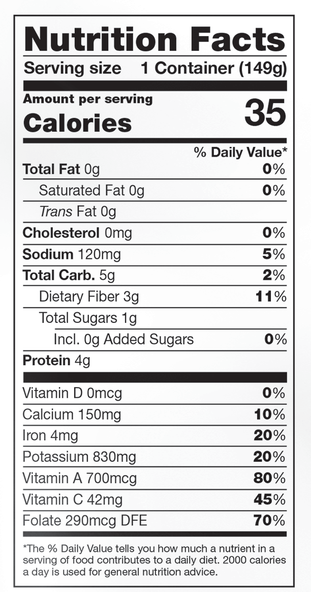 1 Cup Baby Spinach Nutrition Facts - NutritionWalls