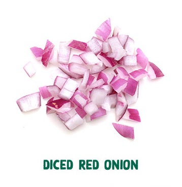 diced red onion