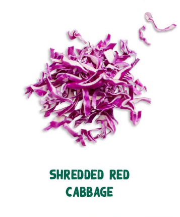 shredded red cabbage